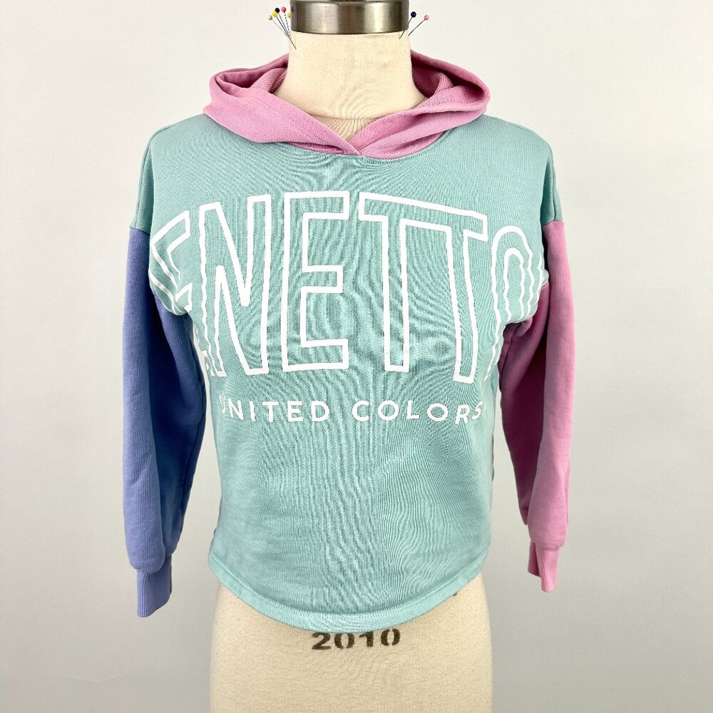 Vintage Y2K Top | French Terry | Hoodie | Crop | United Colors of Benetton
